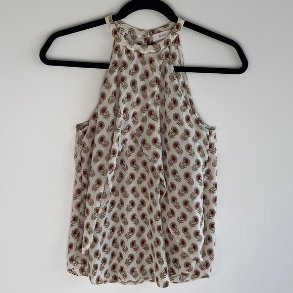 A.L.C Iggy Top in Eggshell & Sage Multi Size 4 - Picture 3 of 13